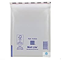 Los mejores  - Mail Lite A-000 – Sobres acolchados Tamaño 110 x 160 mm- color blanco- 100 unidades